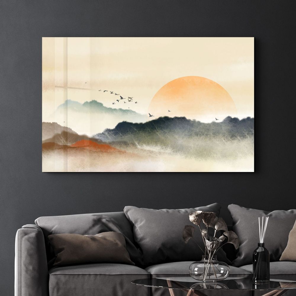 Other wall decoration - Ink Wash Painting | Glass Wall Art - ARTDESIGNA