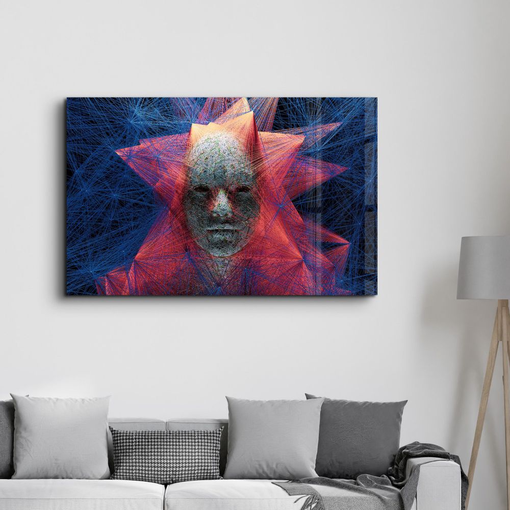 Other wall decoration - The Rope Face V1 | Glass Wall Art - ARTDESIGNA