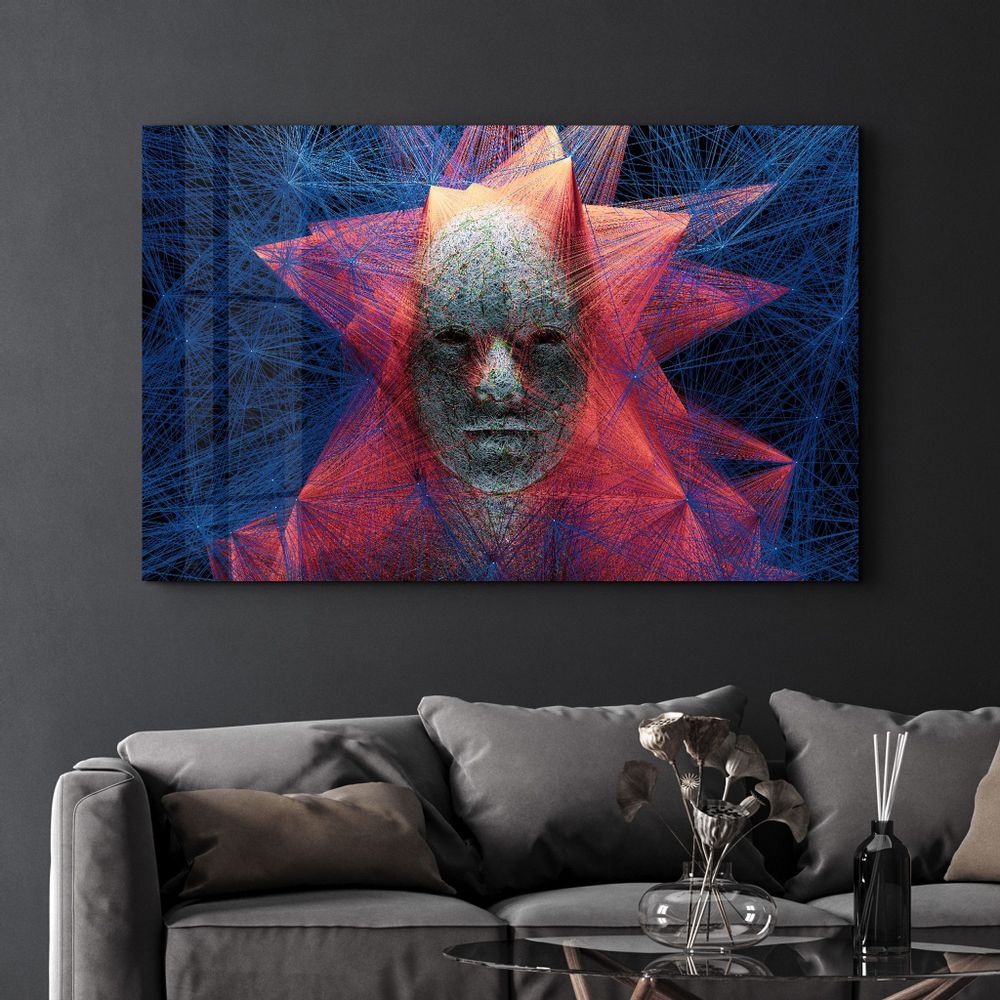 Other wall decoration - The Rope Face V1 | Glass Wall Art - ARTDESIGNA