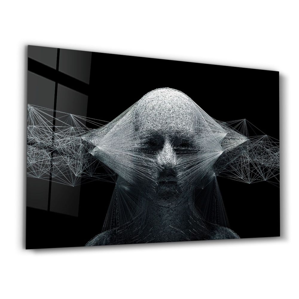 Autres décorations murales - The Rope Face V2 | Glass Wall Art - ARTDESIGNA