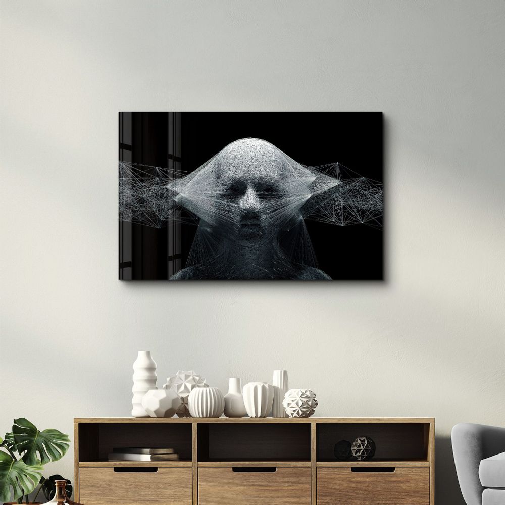 Autres décorations murales - The Rope Face V2 | Glass Wall Art - ARTDESIGNA