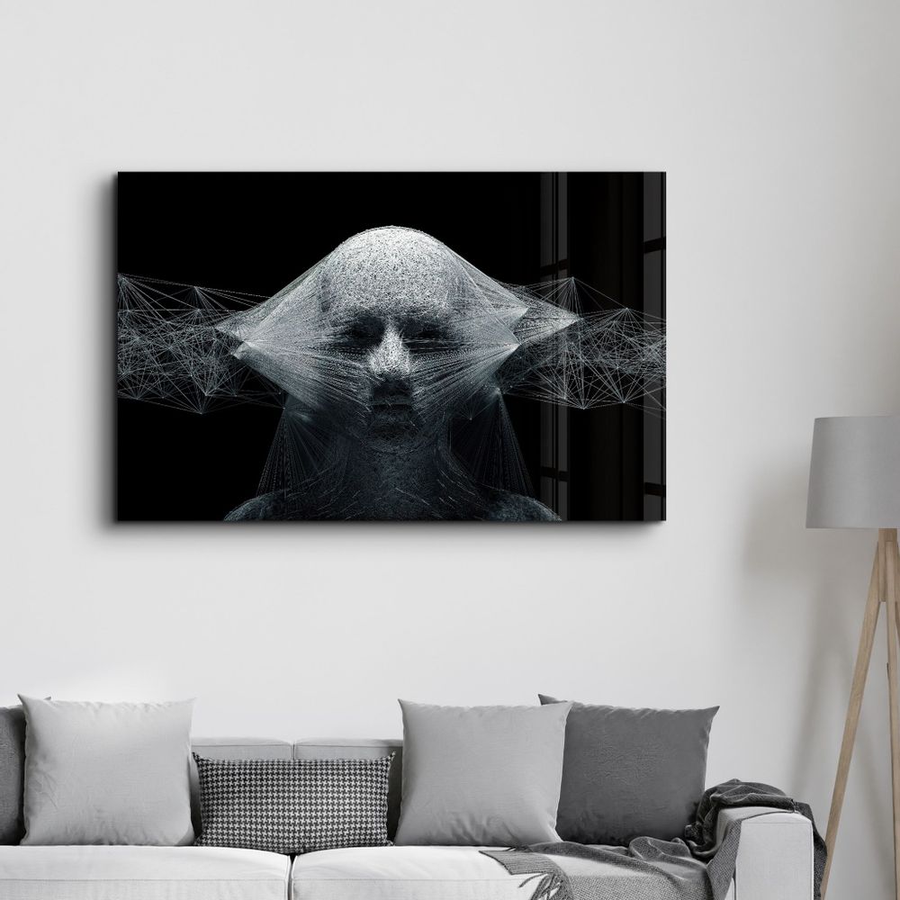 Autres décorations murales - The Rope Face V2 | Glass Wall Art - ARTDESIGNA