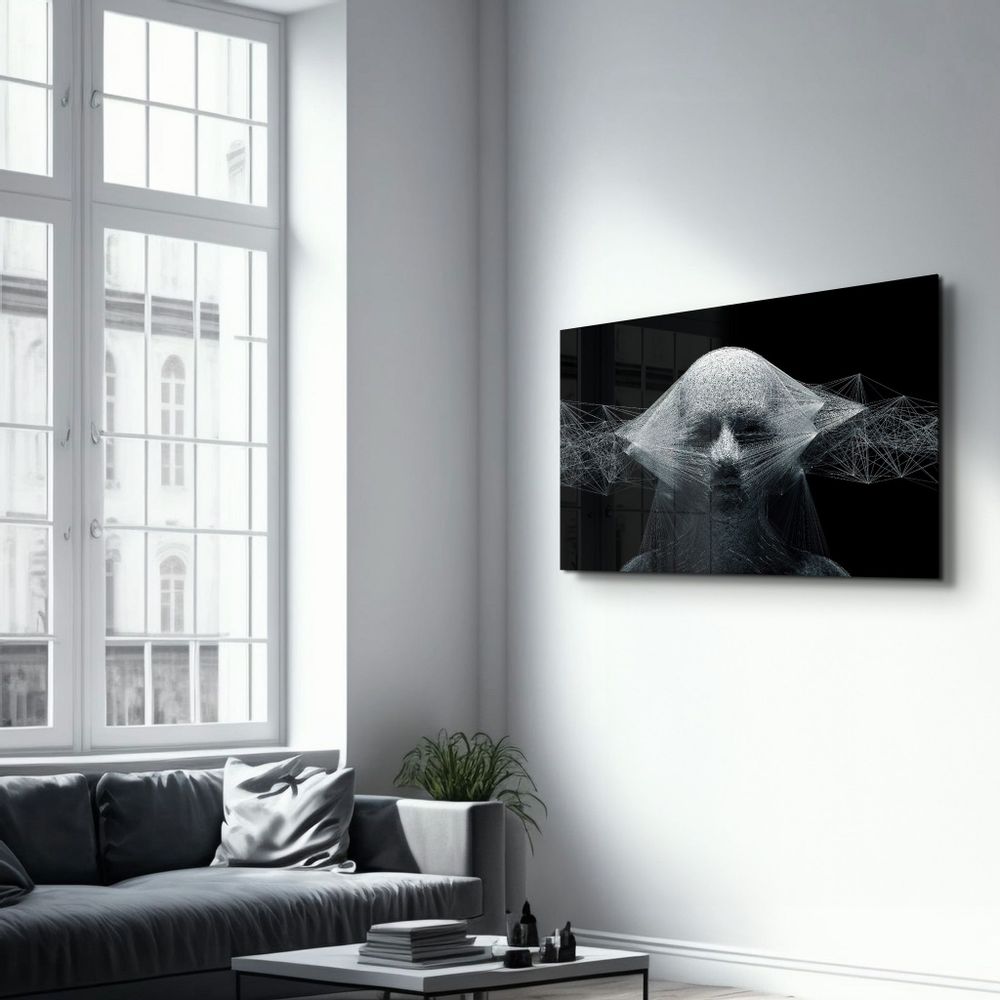 Autres décorations murales - The Rope Face V2 | Glass Wall Art - ARTDESIGNA