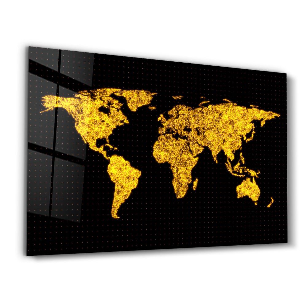 Other wall decoration - The Network Of The World | Glass Wall Art - ARTDESIGNA