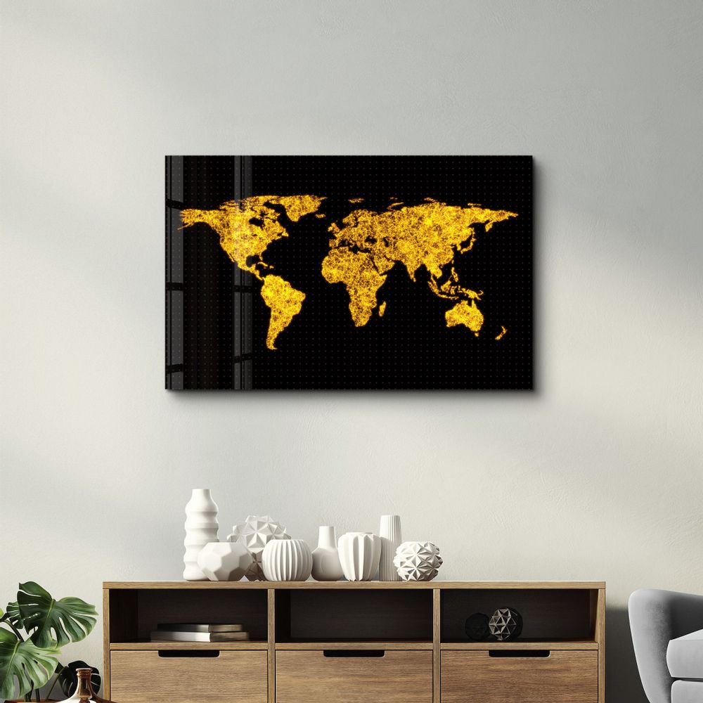 Other wall decoration - The Network Of The World | Glass Wall Art - ARTDESIGNA