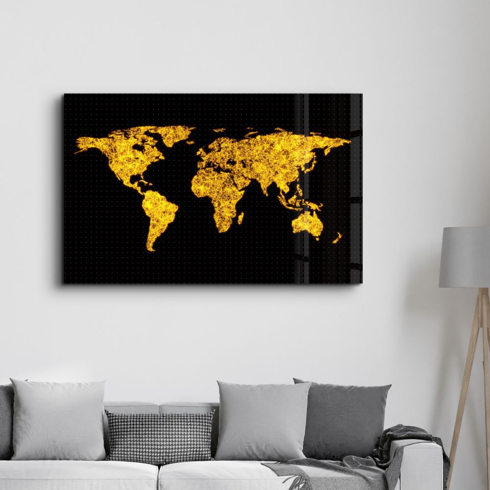 Other wall decoration - The Network Of The World | Glass Wall Art - ARTDESIGNA