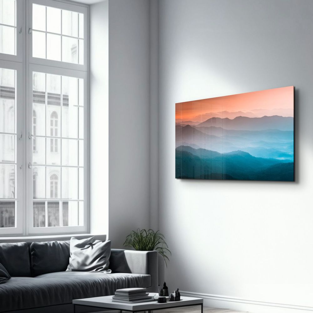 Other wall decoration - The Nature Between Orange And Blue | Glass Wall Art - ARTDESIGNA