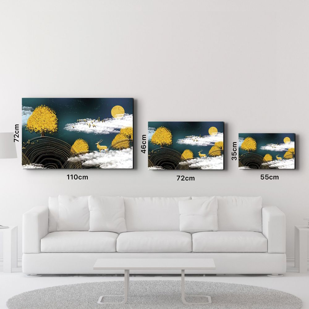 Autres décorations murales - Golden Trees | Glass Wall Art - ARTDESIGNA