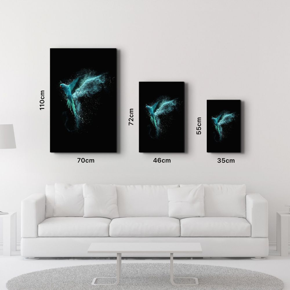 Other wall decoration - Turquoise Parrot | Glass Wall Art - ARTDESIGNA