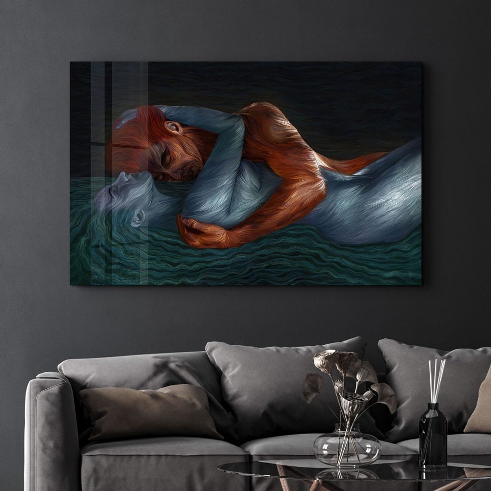 Other wall decoration - Twin Flame Reunion | Glass Wall Art - ARTDESIGNA