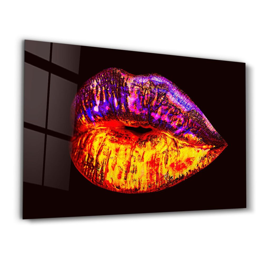 Other wall decoration - Neon Lip | Glass Wall Art - ARTDESIGNA