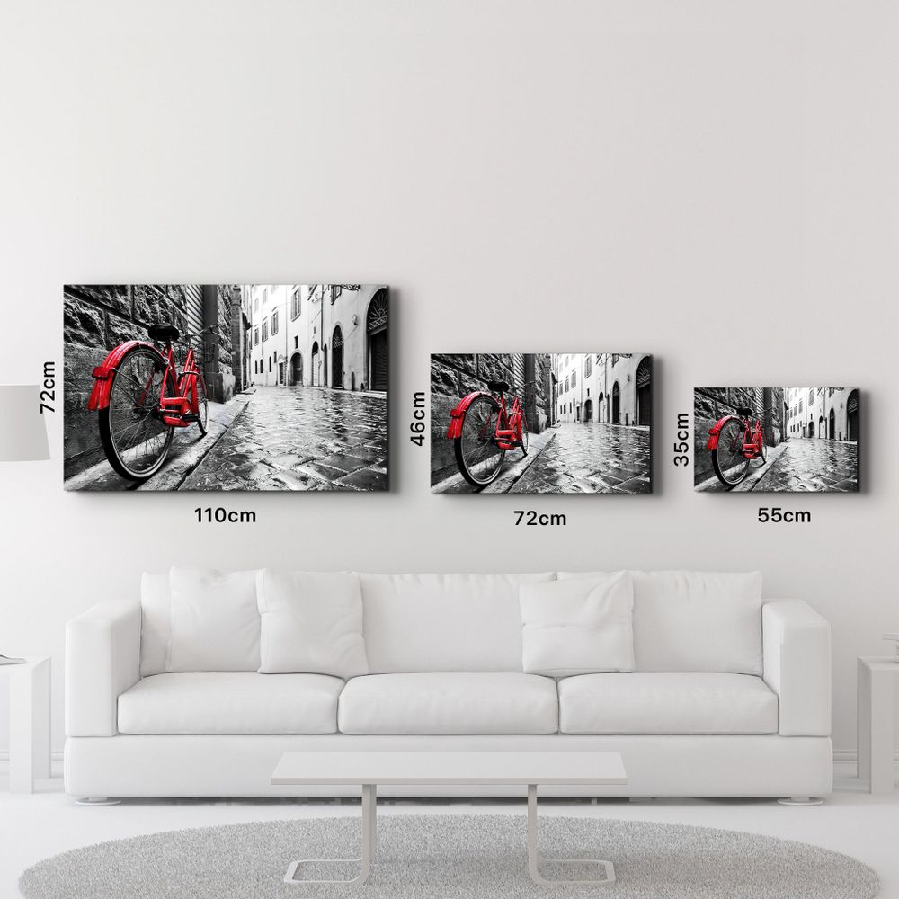 Autres décorations murales - The Red Bike | GLASS WALL ART - ARTDESIGNA