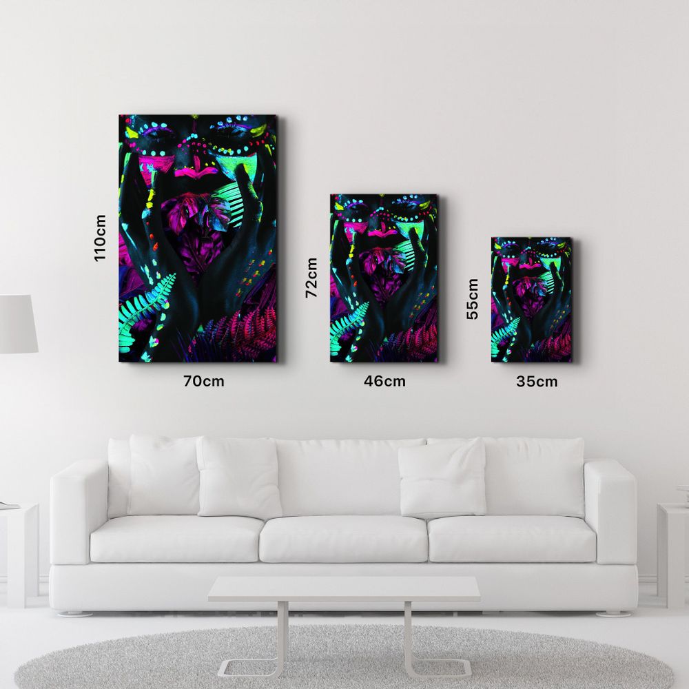 Other wall decoration - Neon Face | GLASS WALL ART - ARTDESIGNA