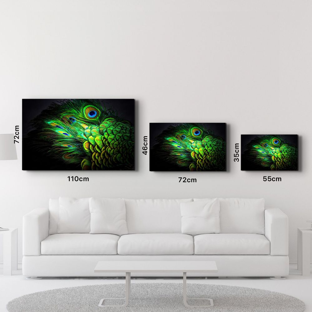 Autres décorations murales - Peacock Feather | Glass Wall Art - ARTDESIGNA