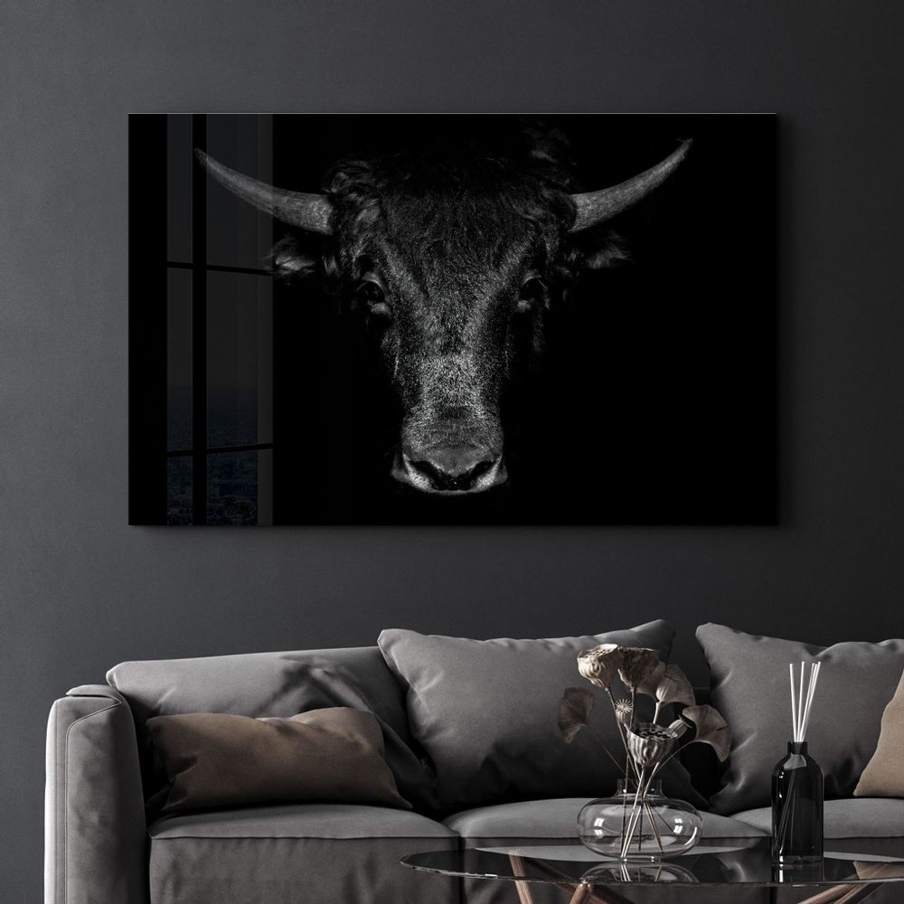 Autres décorations murales - The Bull | Glass Wall Art - ARTDESIGNA