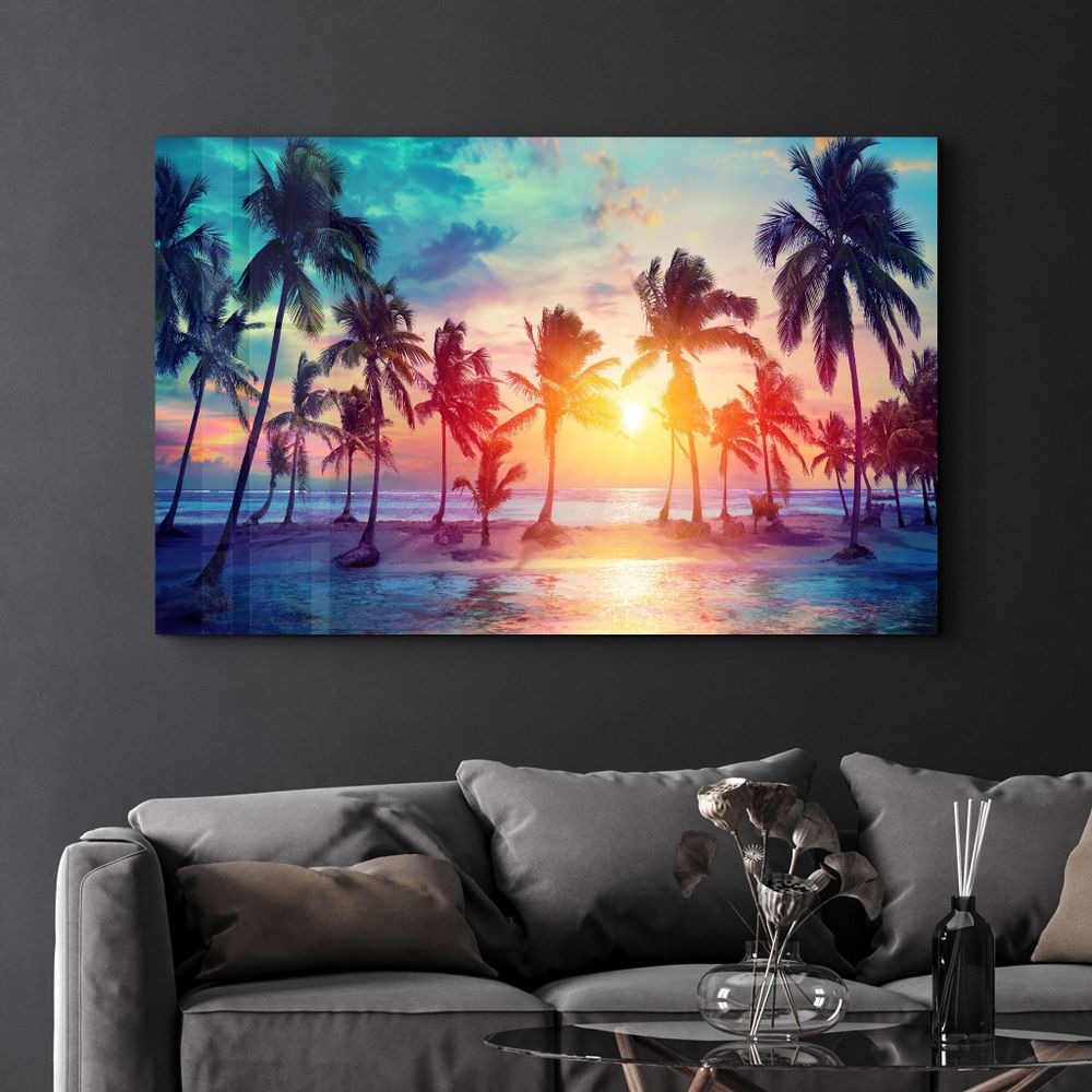 Other wall decoration - Palm Trees | Glass Wall Art - ARTDESIGNA