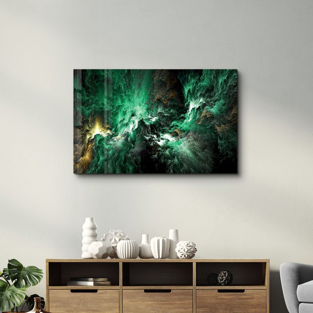 Other wall decoration - Myth of The Sky Green Version | Glass Wall Art - ARTDESIGNA