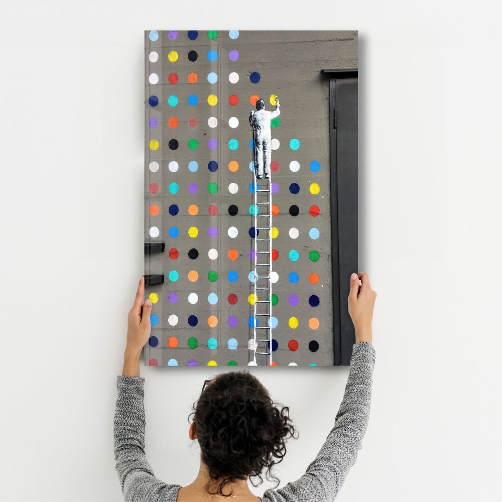 Autres décorations murales - Colorful Dots | GLASS WALL ART - ARTDESIGNA