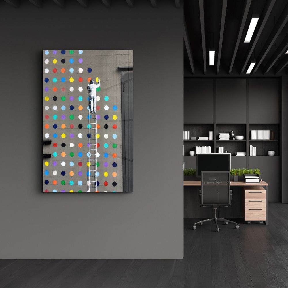 Autres décorations murales - Colorful Dots | GLASS WALL ART - ARTDESIGNA