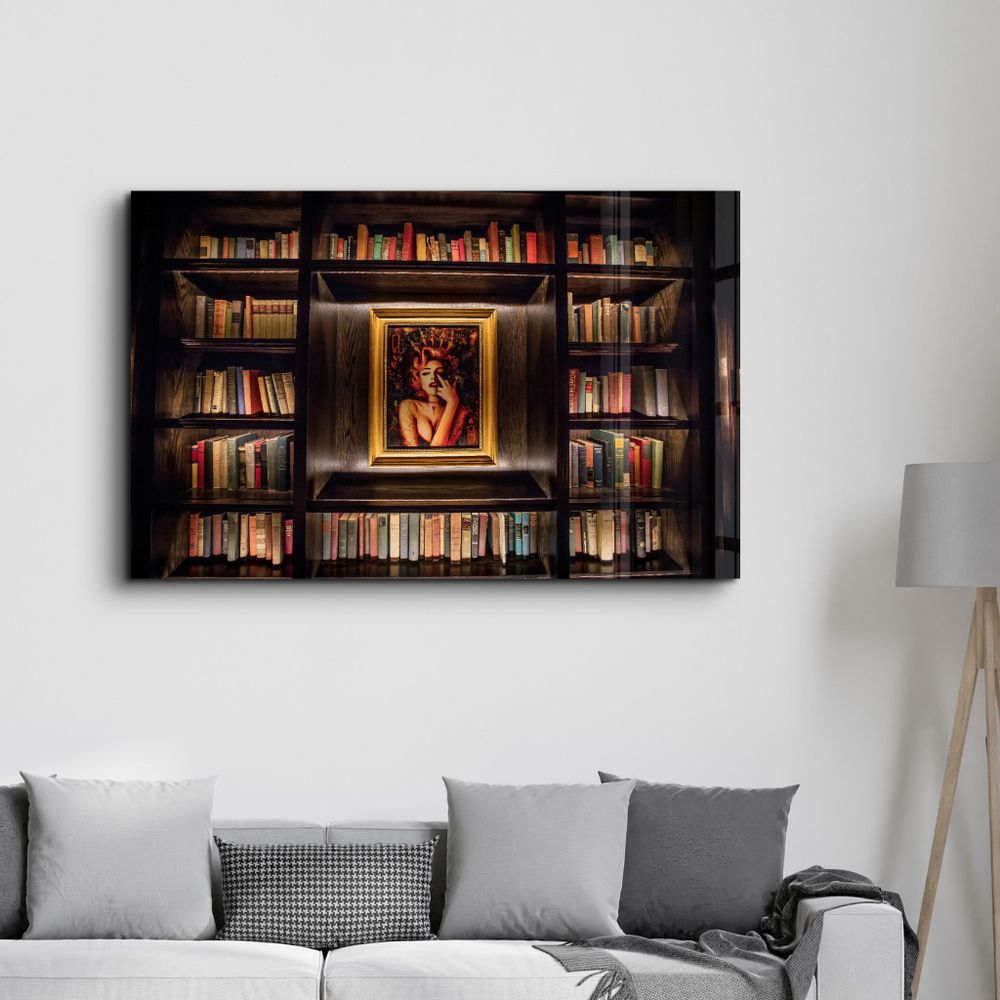 Autres décorations murales - A Small Library | GLASS WALL ART - ARTDESIGNA