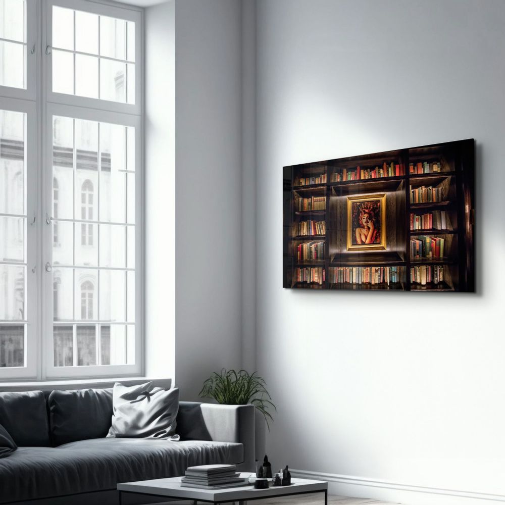 Autres décorations murales - A Small Library | GLASS WALL ART - ARTDESIGNA