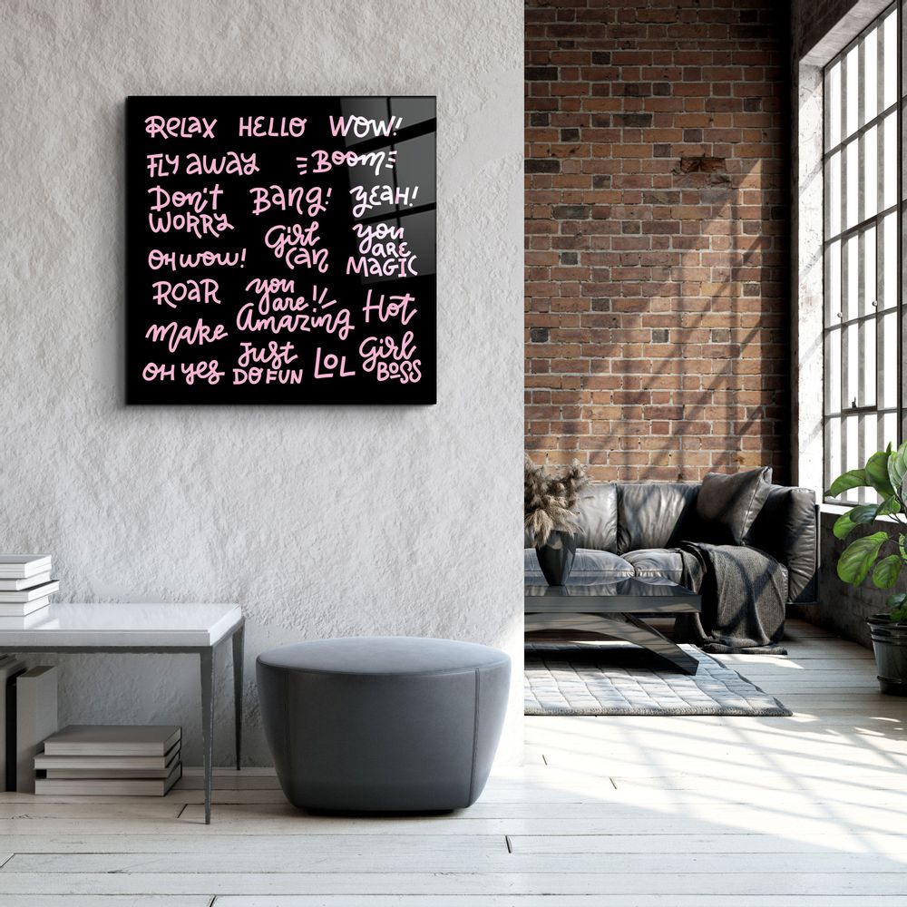 Autres décorations murales - ・"Words and Words"・Glass Wall Art | Artdesigna Glass Printing Wall Arts. - ARTDESIGNA