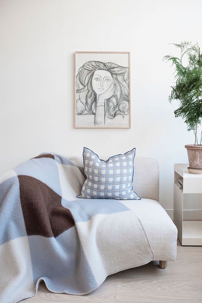Cushions - Plaids made from lambs wool, linen, and recycled cotton - BRITA SWEDEN