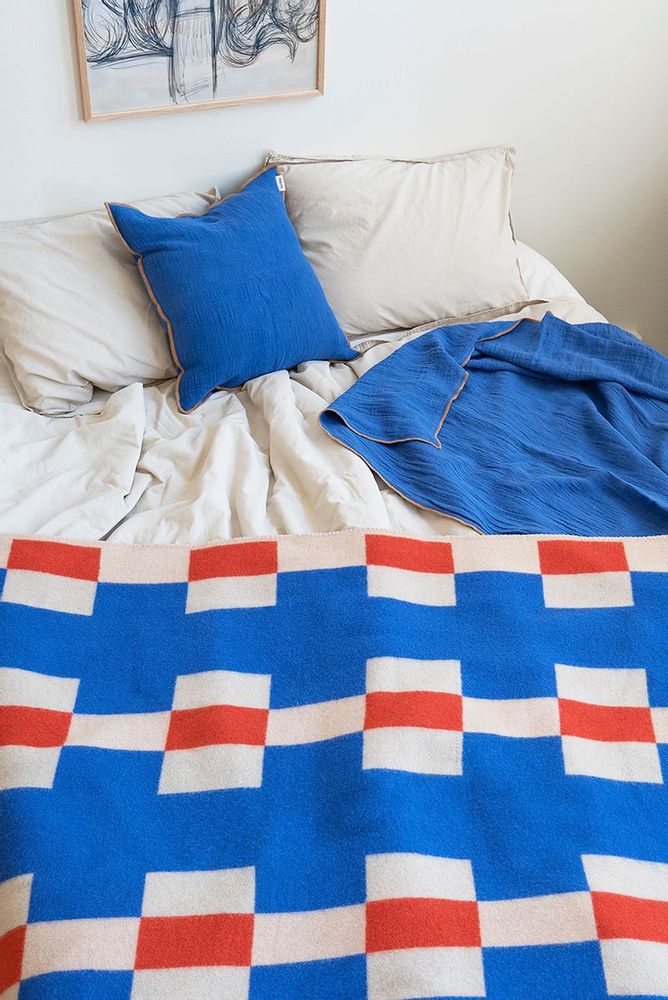 Cushions - Plaids made from lambs wool, linen, and recycled cotton - BRITA SWEDEN