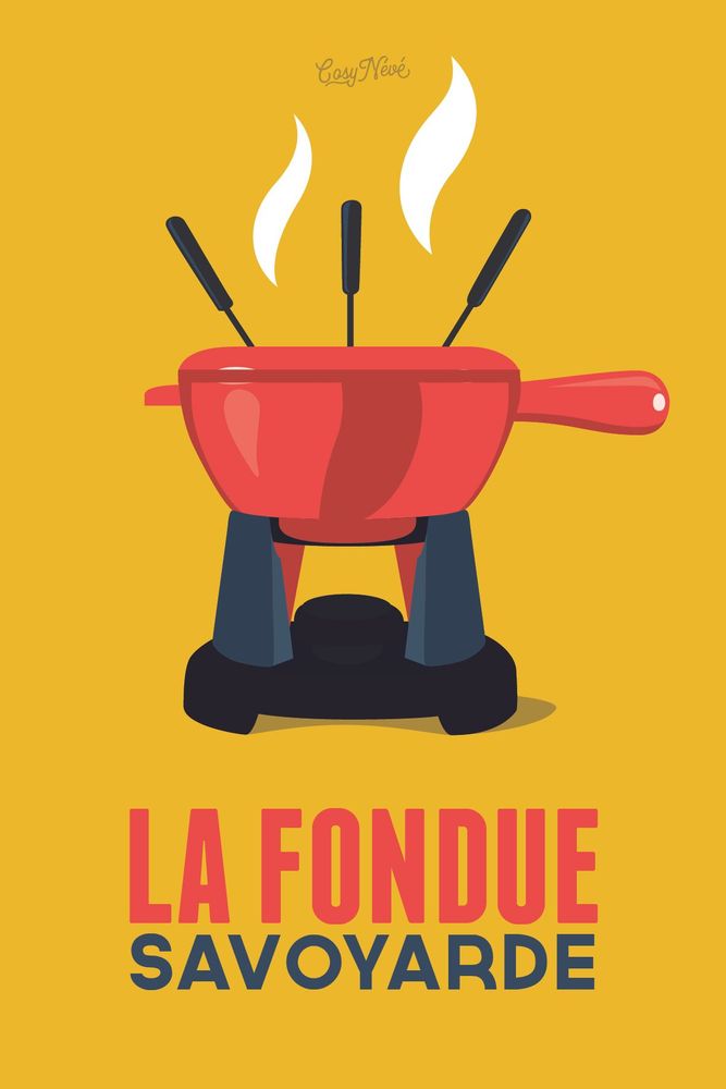 Affiches - La Fondue - COSYNÉVÉ - MOUNTAIN POSTERS