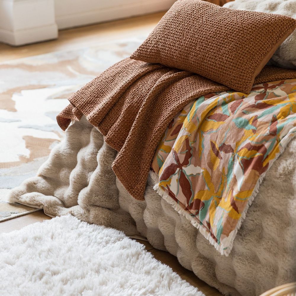 Throw blankets - Berton Maxi Recycled Blanket - MAISON VIVARAISE - SDE VIVARAISE WINKLER
