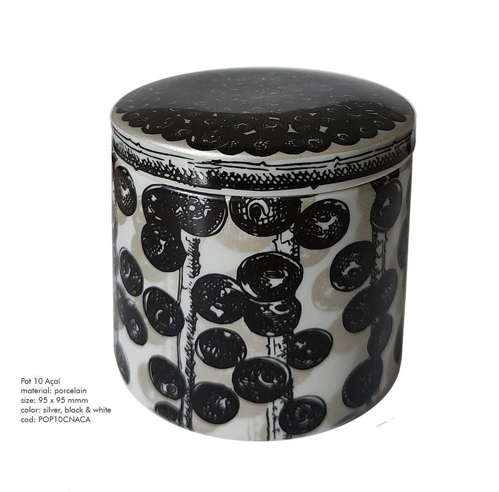 Design objects - Set of 4 pieces with ''Açaí'' prints to your toilet: - STUDIO CRIS AZEVEDO