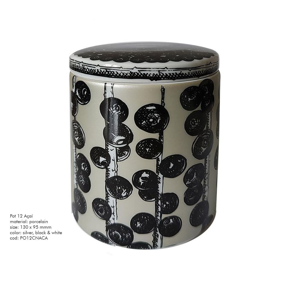 Design objects - Set of 4 pieces with ''Açaí'' prints to your toilet: - STUDIO CRIS AZEVEDO