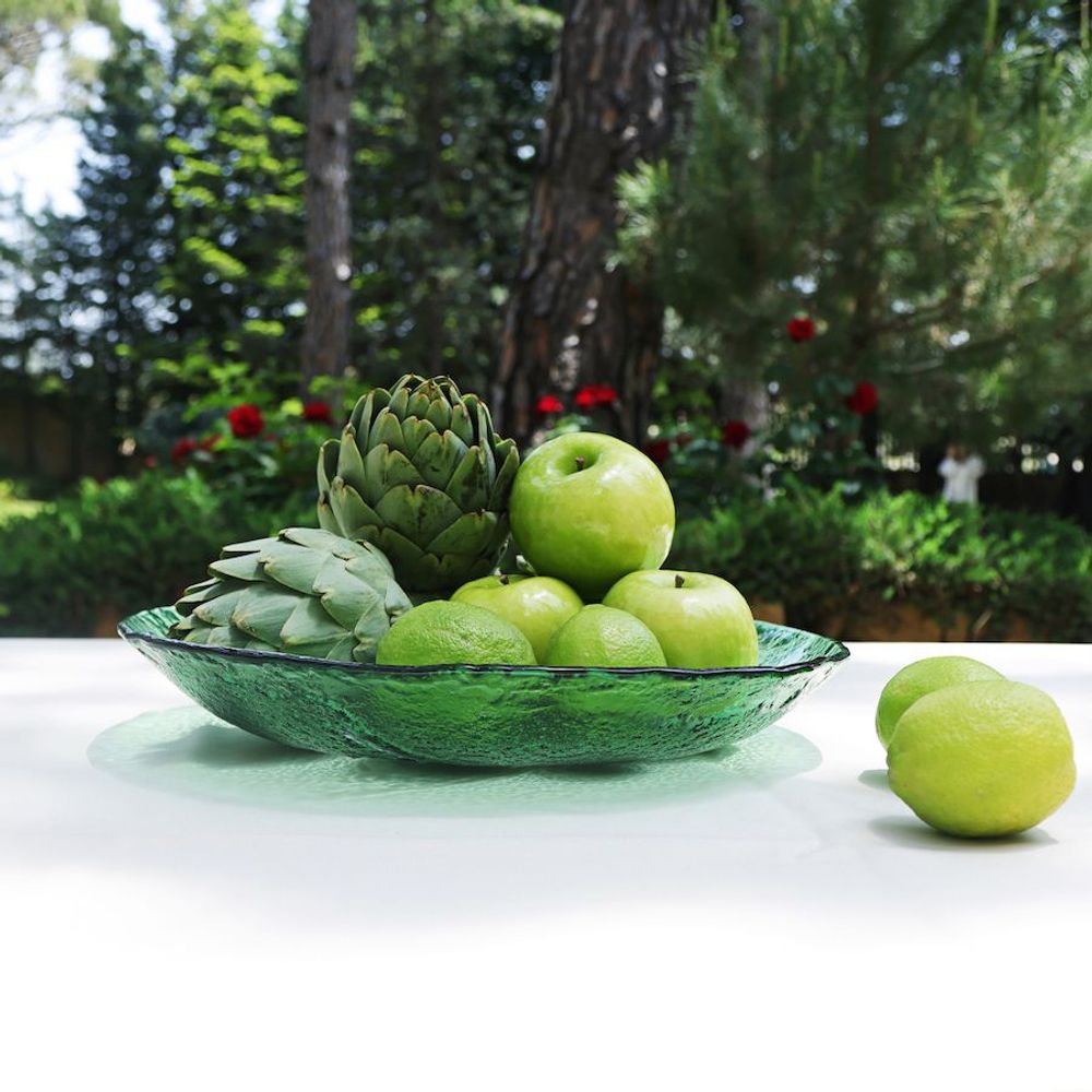 Assiettes au quotidien - Assiette en verre vert - HYA CONCEPT STORE