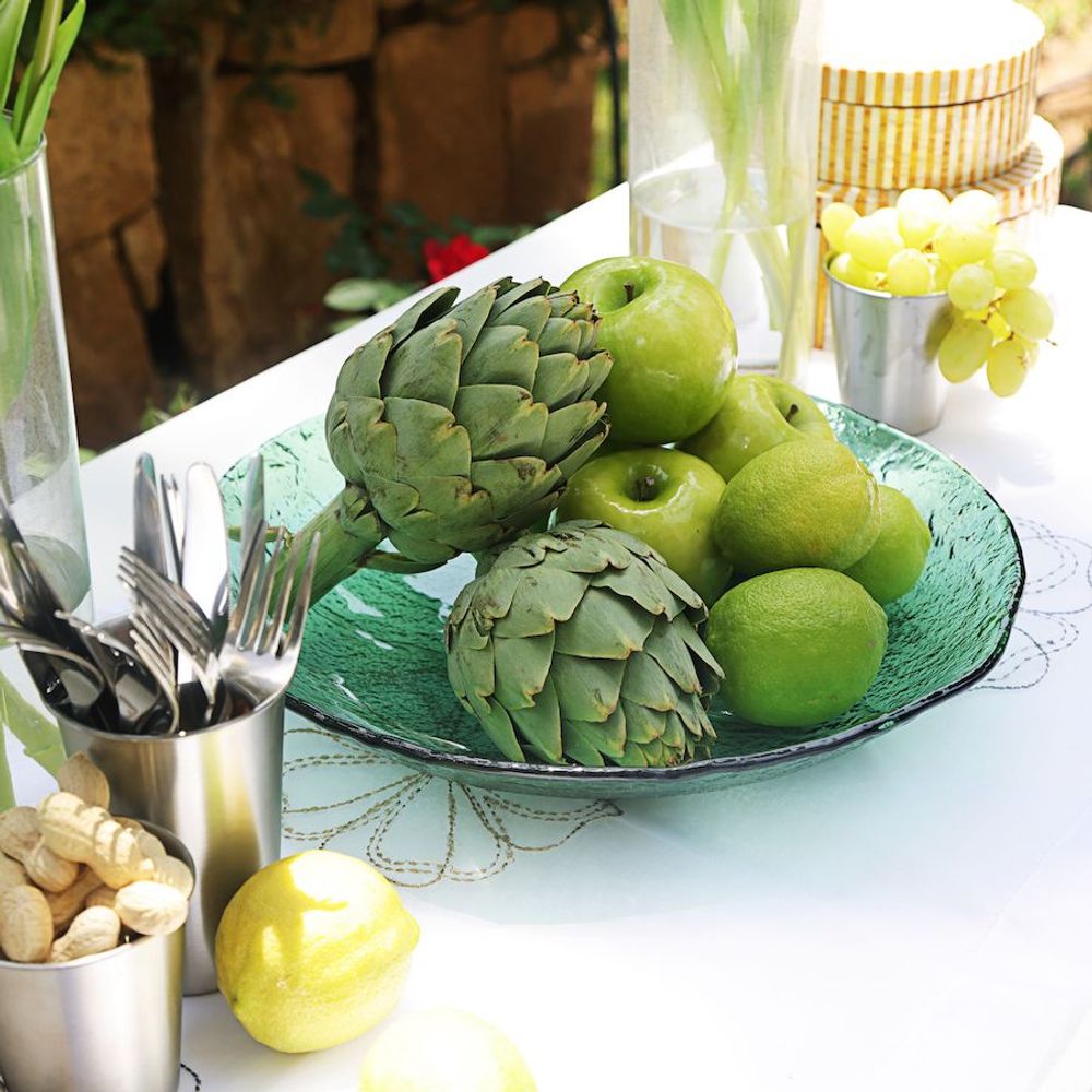 Assiettes au quotidien - Assiette en verre vert - HYA CONCEPT STORE