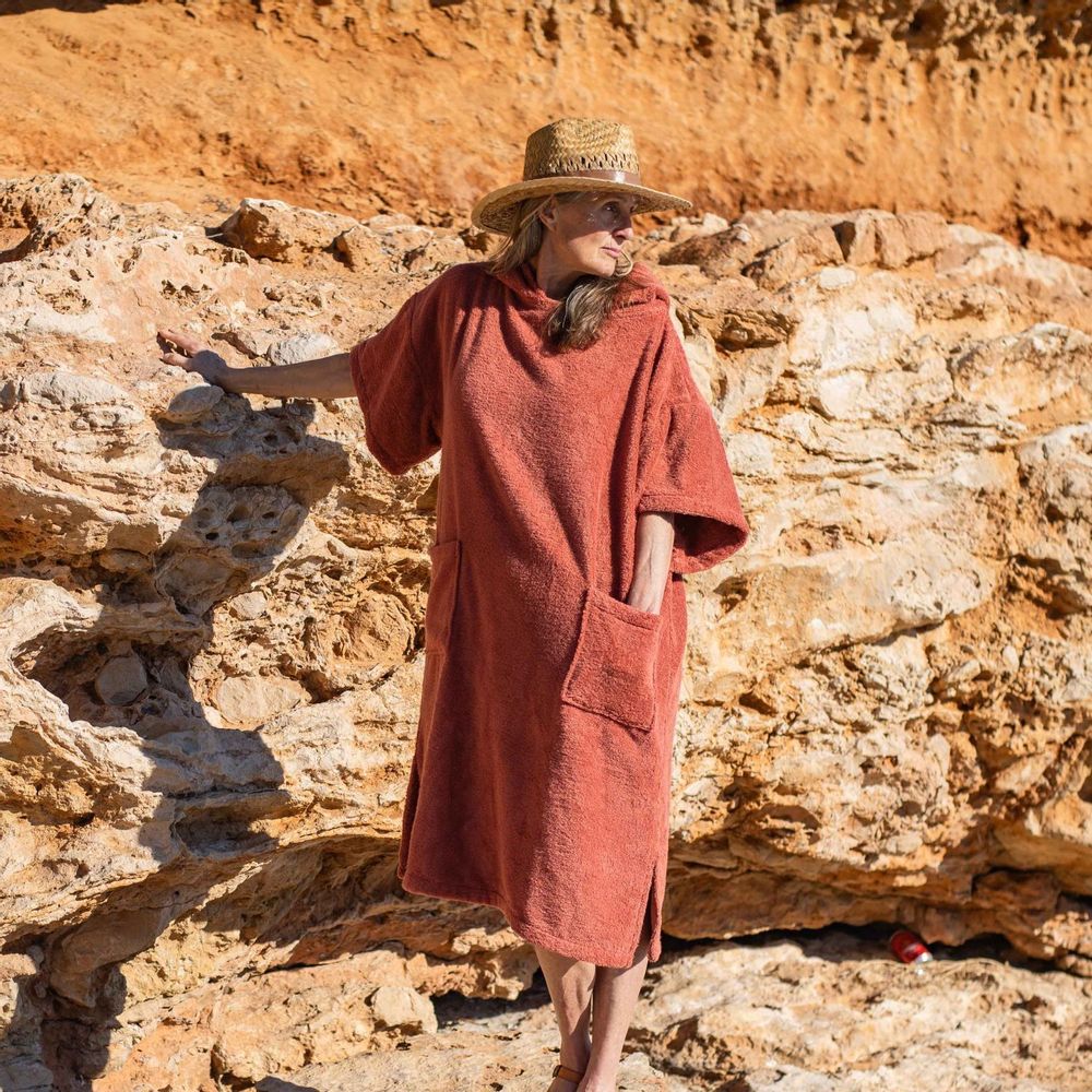 Prêt-à-porter - Poncho de bain Premium BIO - Terracotta - ATELIER DUNE