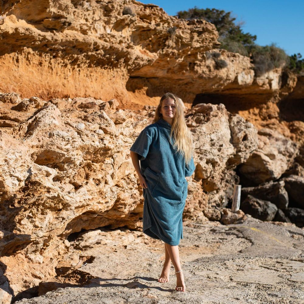 Prêt-à-porter - Poncho de bain premium BIO - Lagon - ATELIER DUNE