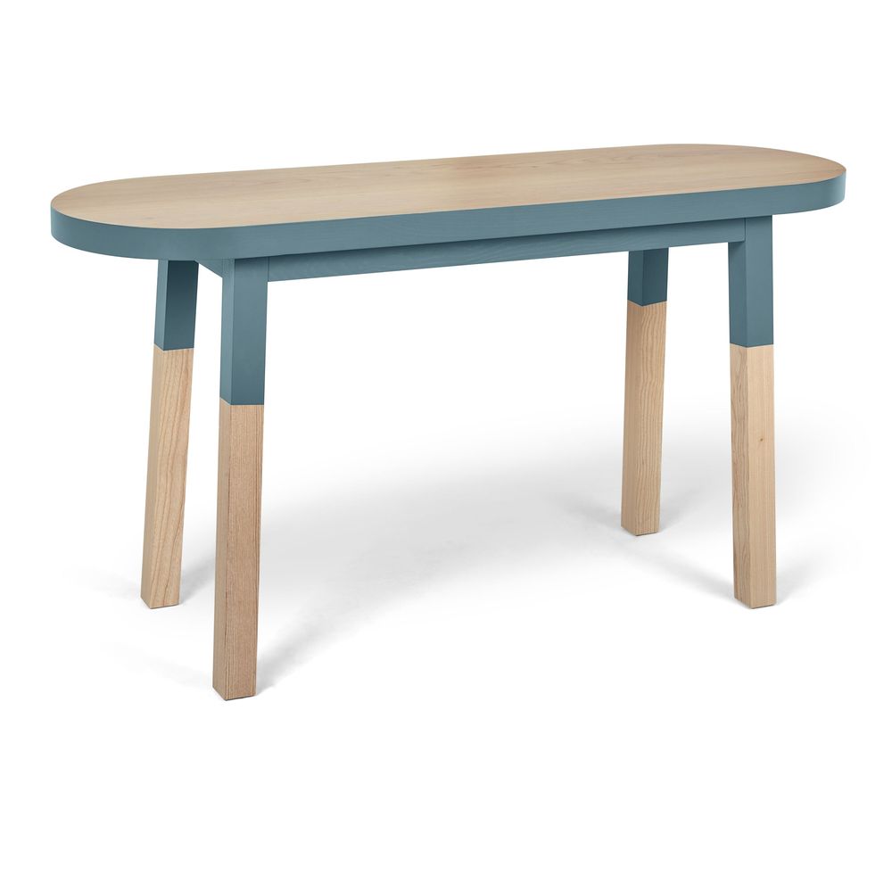 Desks - 100% solid wood oval desk with drawer - MON PETIT MEUBLE FRANÇAIS