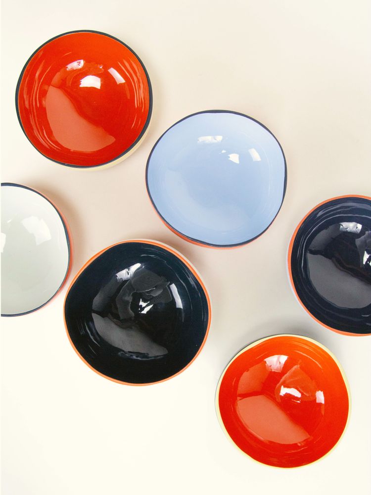 Decorative objects - Set of 6 coconut and lacquer bowls - L INDOCHINEUR X RIVÊT