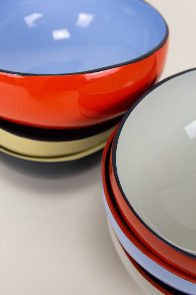 Decorative objects - Set of 6 coconut and lacquer bowls - L INDOCHINEUR X RIVÊT