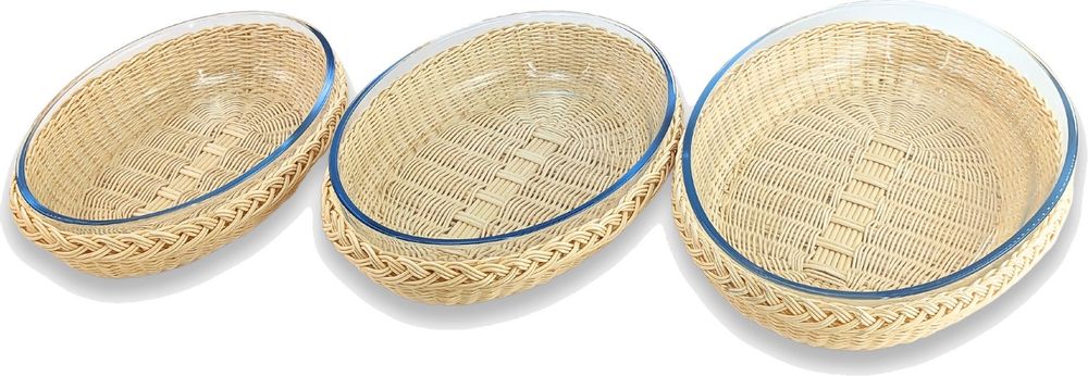 Plats et saladiers - ROTIN OVALE AVEC PYREX - MIDOLLINUM