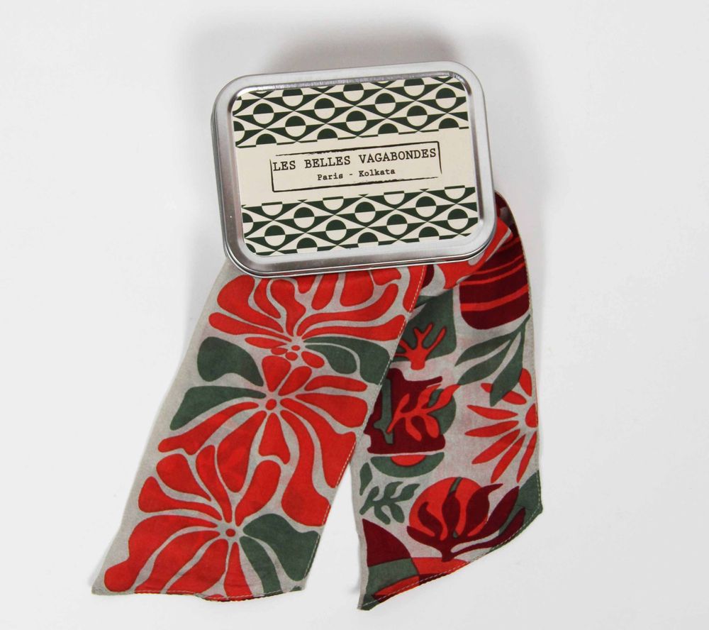 Scarves - Les Bandeaux Slash Les Belles Vagabondes Silk Scarf - LES BELLES VAGABONDES