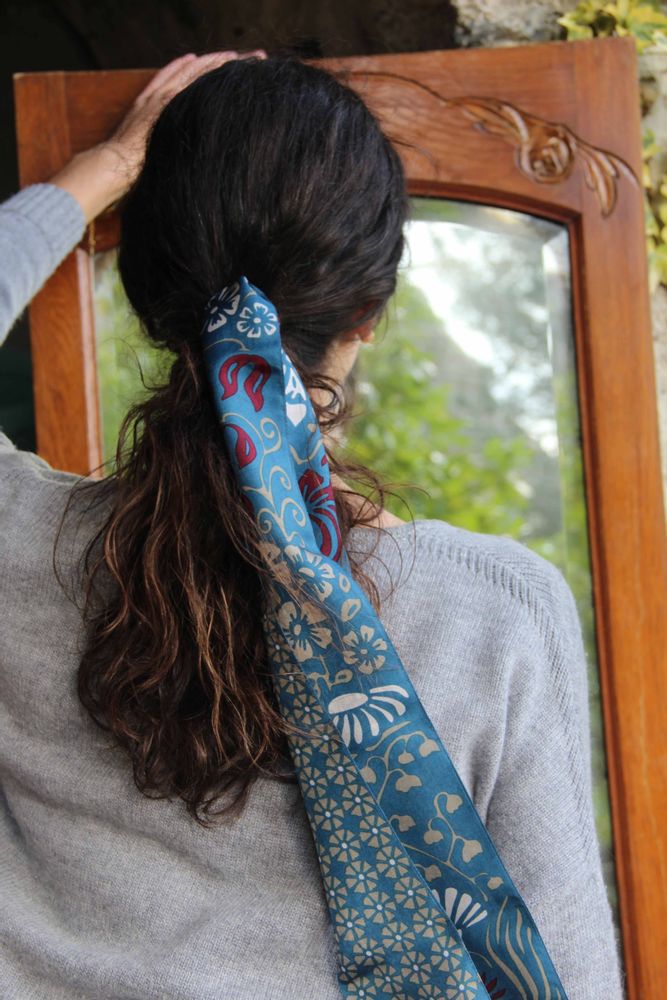 Scarves - Les Bandeaux Slash Les Belles Vagabondes Silk Scarf - LES BELLES VAGABONDES