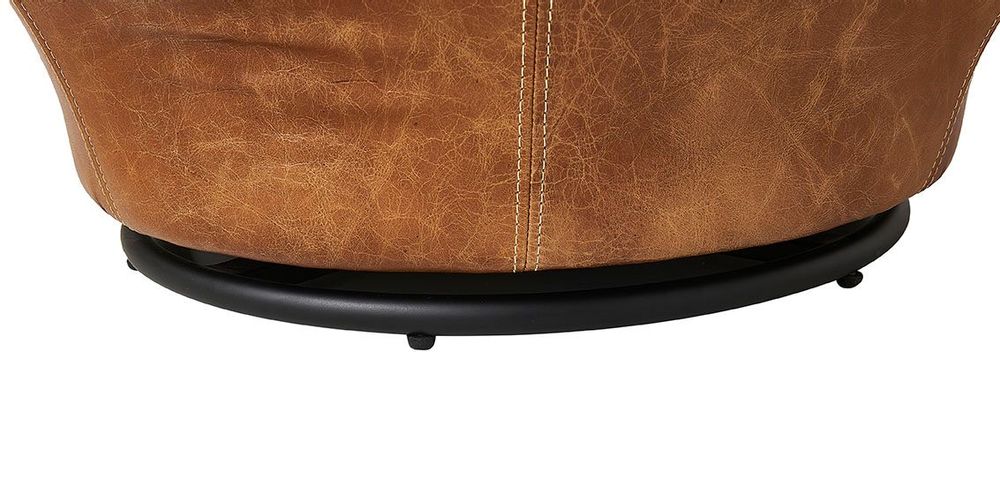 Fauteuils - Fauteuil pivotant cuir Achille - SIGNATURE MOBILIER ET DÉCORATION