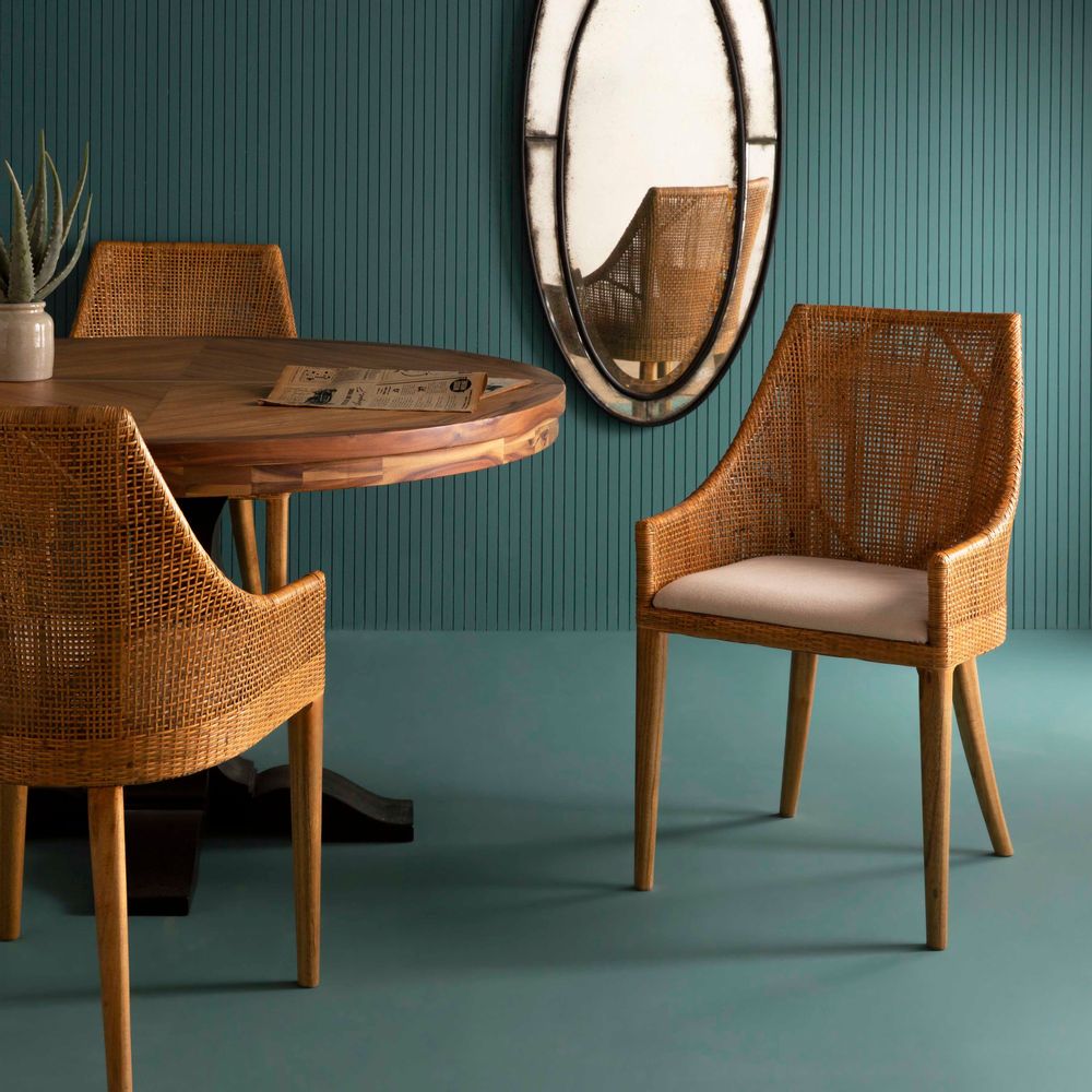 Chairs - Julie ratan chair - SIGNATURE MOBILIER ET DÉCORATION