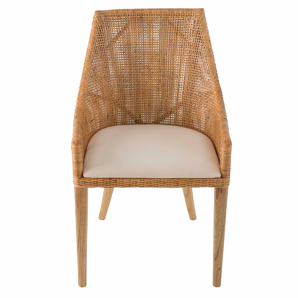 Chairs - Julie ratan chair - SIGNATURE MOBILIER ET DÉCORATION
