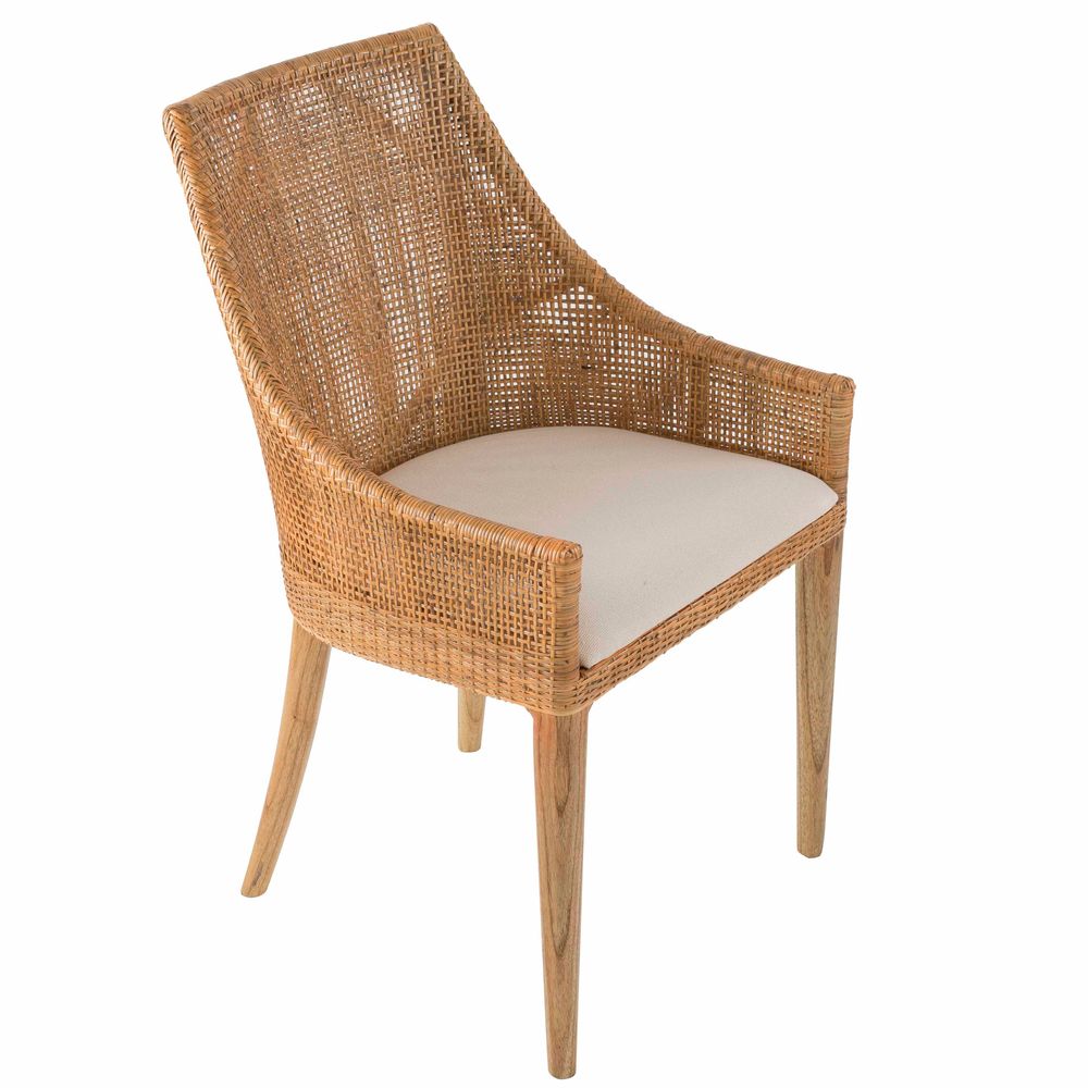 Chairs - Julie ratan chair - SIGNATURE MOBILIER ET DÉCORATION