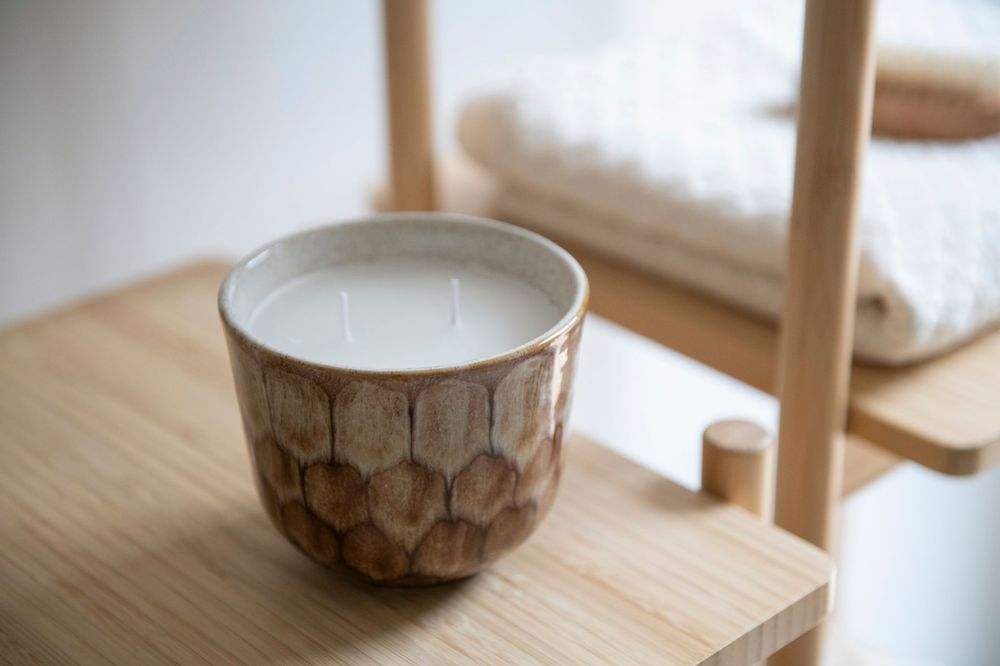 Candles - AX24026 Turtle ceramic candle Ø11x9.5 cm - ANDREA HOUSE