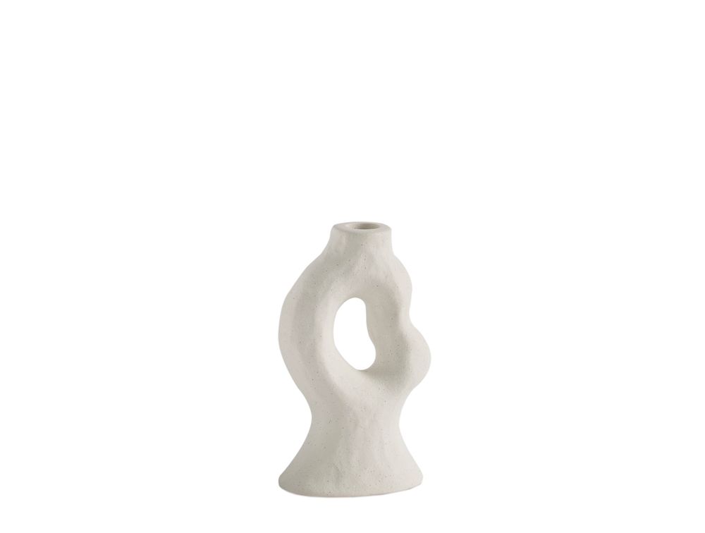 Bougeoirs et photophores - Bougeoir en céramique Kea AX24030 10,5 x 7 x 17,5 cm - ANDREA HOUSE