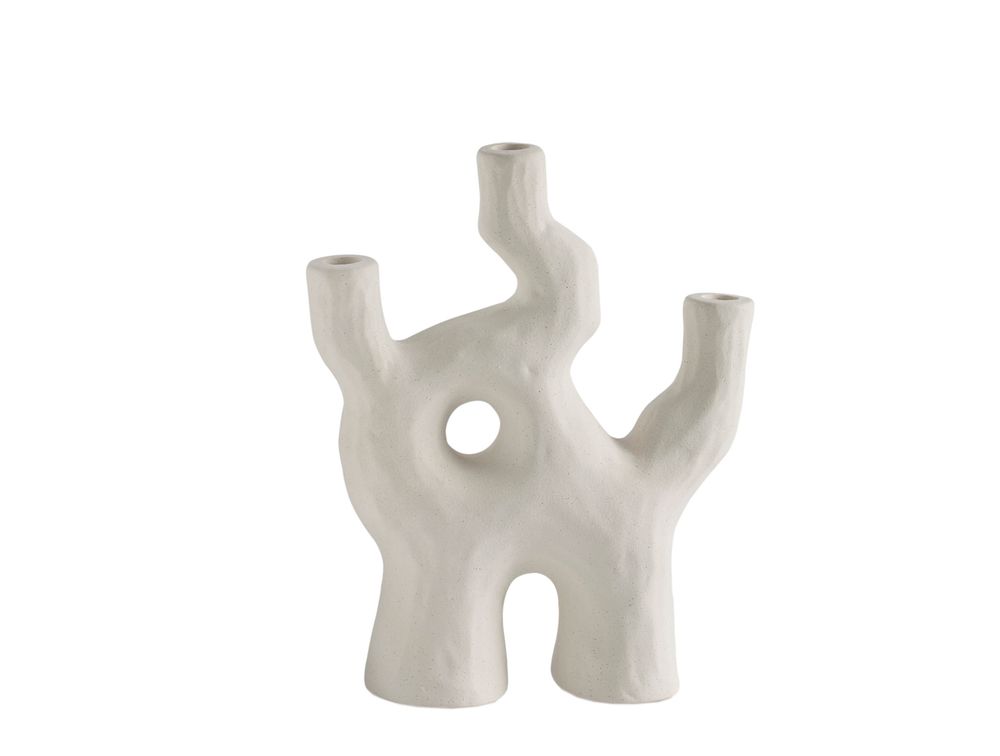 Candlesticks and candle holders - AX24032 Zeus ceramic candleholder 26x10x32 cm - ANDREA HOUSE