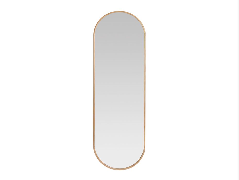 Mirrors - AX24106 Oval wood wall mirror 50x160 cm - ANDREA HOUSE